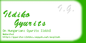 ildiko gyurits business card