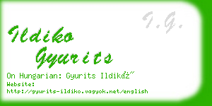 ildiko gyurits business card